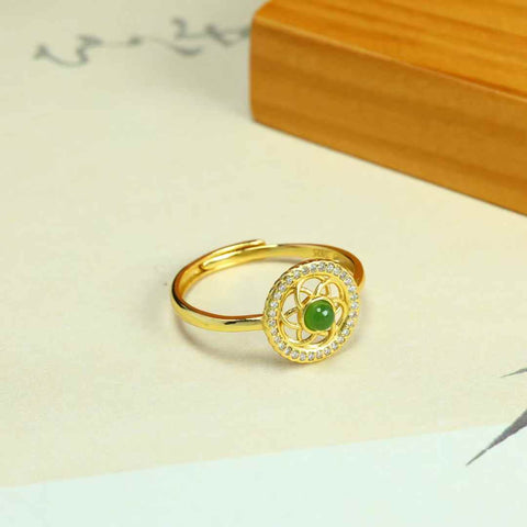 11004-2#s925 Cincin Giok Hetian Bertatahkan Perak (Batu Lepas): 3*3mm, termasuk ongkos kirim dan pajak.