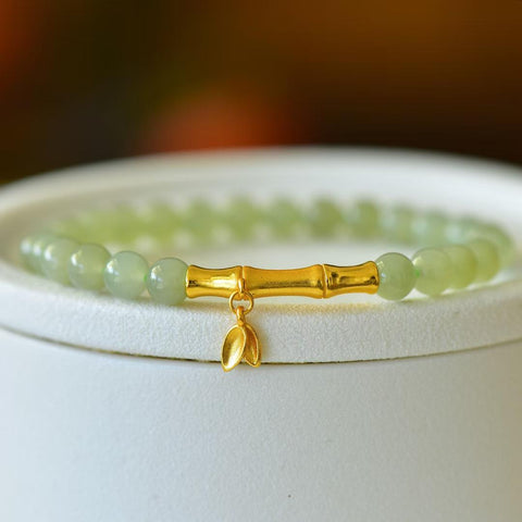 🎋🎋🎋8858-6# Gelang perak sterling 925 bertatahkan giok Hetian (bahan air jernih, berbentuk bambu, melambangkan kedamaian dan keberuntungan). Gioknya hangat dan lembut, dengan desain unik dan baru. Ukuran giok: 6mm. Termasuk ongkos kirim dan pajak.
