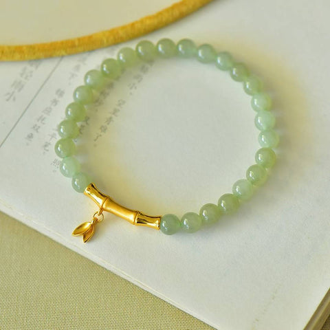 🎋🎋🎋8858-6# Gelang perak sterling 925 bertatahkan giok Hetian (bahan air jernih, berbentuk bambu, melambangkan kedamaian dan keberuntungan). Gioknya hangat dan lembut, dengan desain unik dan baru. Ukuran giok: 6mm. Termasuk ongkos kirim dan pajak.