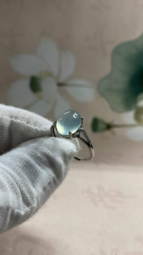 Cincin 💍: Cincin permata giok Xiuyan biru langit yang indah 💍, terbuat dari perak 925, ukuran dapat disesuaikan, dimensi: 8 x 10 mm, termasuk ongkos kirim dan pajak.