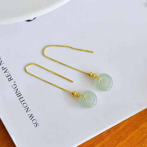 【Nama】Anting Cincin Perdamaian Batu Giok Hetian Bertatahkan Perak S925  【Nomor Barang】8157Q-2# 【Spesifikasi】Batu Mentah: 10*10 cm (termasuk ongkos kirim dan pajak)