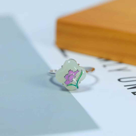 Cincin Perak Sterling S925 dengan Batu Giok Hetian Bentuk Daun Semanggi Empat 🍀  【Nomor Barang】1058# 【Spesifikasi】Batu: 12*12mm Harga sudah termasuk ongkos kirim dan pajak.