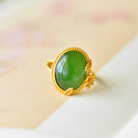 9284-6# Cincin Perak Sterling 925 dengan Batu Giok Hetian Cabochon 💍, gioknya hangat dan lembut, bergaya, sederhana dan elegan. Ukuran: 12*16 cm. Termasuk ongkos kirim dan pajak.