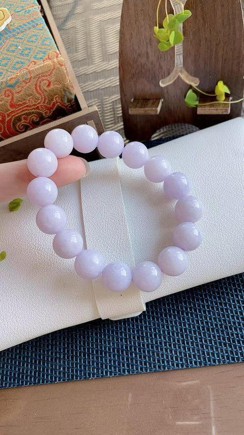 Gelang giok alami, material tambang lama, warna ungu yang indah, sangat menawan, terutama cocok untuk dipakai di musim panas, melambangkan keberuntungan, diameter 12mm, termasuk ongkos kirim dan pajak.