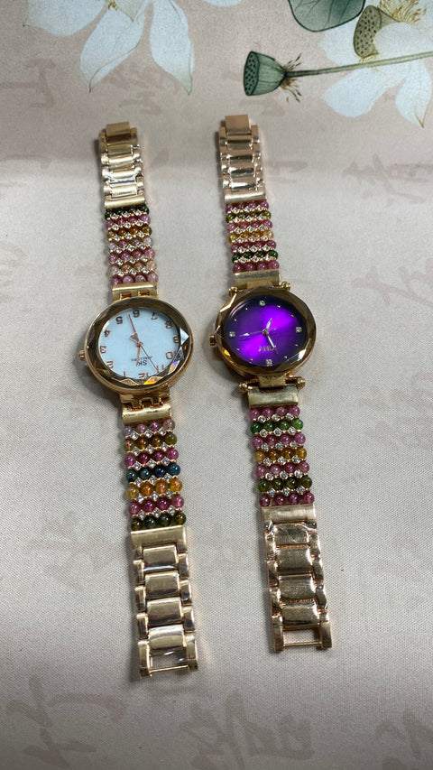 [Jam Tangan Bermerek] Jam tangan turmalin kelas atas yang wajib dimiliki, sederhana namun elegan. Gelangnya terbuat dari turmalin alami berkualitas tinggi. Harga sudah termasuk ongkos kirim dan pajak.