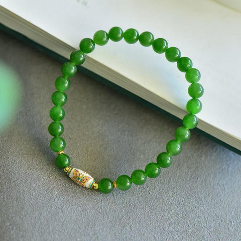 3184# Giok Hetian (jadeit) dipadukan dengan gelang kupu-kupu lima untai perak S925 (perak S925), termasuk ongkos kirim dan pajak.