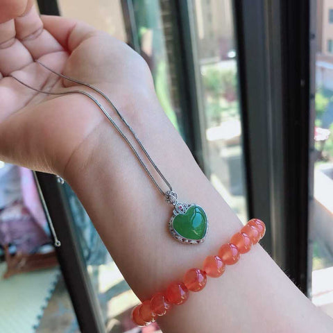 Liontin kalung giok, terbuat dari perak sterling 925, termasuk liontin lotus perak sterling 925 (11/13mm). Harga sudah termasuk ongkos kirim dan pajak.