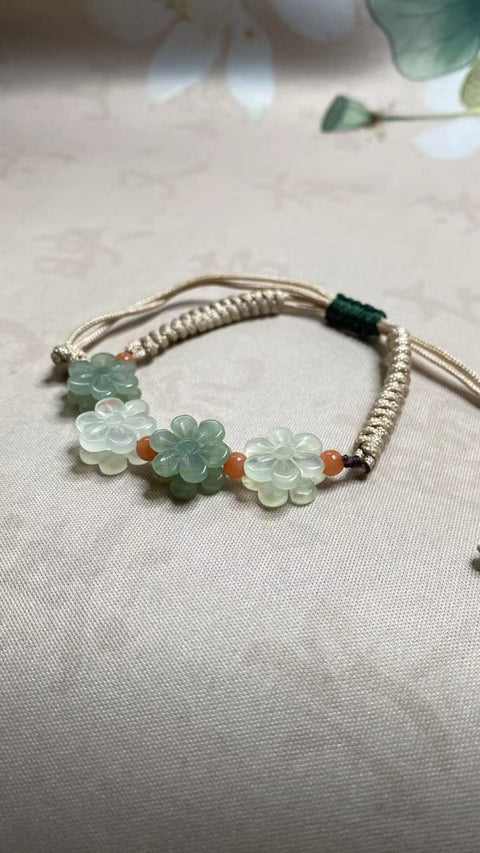 Kedamaian dan Keamanan di Segala Musim: Gelang giok Xiuyan yang indah dengan aksesori halus, ukuran: 15 x 7 mm, termasuk ongkos kirim dan pajak.