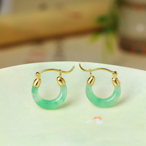 F62008-2# Anting Manset Berbentuk Bulan dari Perak Sterling 925 dengan Giok Afrika. Desain unik, segar dan elegan, penuh dan tiga dimensi, serbaguna untuk pemakaian sehari-hari. Ukuran: 15*18 cm. Termasuk ongkos kirim dan pajak.