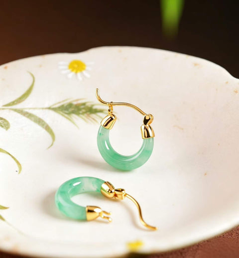 F62008-2# Anting Manset Berbentuk Bulan dari Perak Sterling 925 dengan Giok Afrika. Desain unik, segar dan elegan, penuh dan tiga dimensi, serbaguna untuk pemakaian sehari-hari. Ukuran: 15*18 cm. Termasuk ongkos kirim dan pajak.