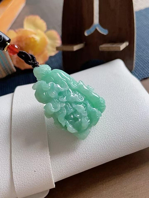 Kubis giok alami, melambangkan kekayaan berlimpah, dimensi 4,2 x 2,8 cm, termasuk ongkos kirim dan pajak.