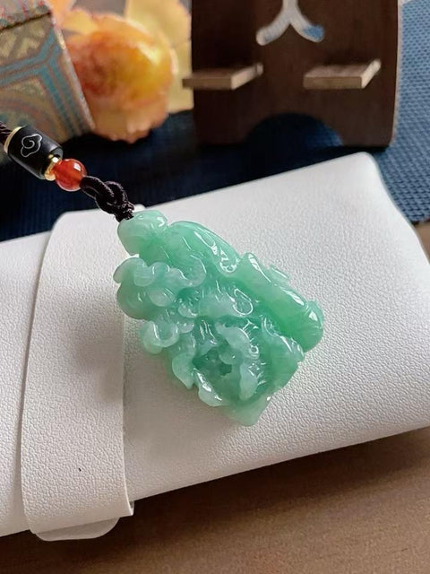 Kubis giok alami, melambangkan kekayaan berlimpah, dimensi 4,2 x 2,8 cm, termasuk ongkos kirim dan pajak.
