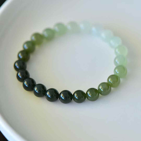 Gelang manik-manik gradien air jernih 8mm, termasuk ongkos kirim dan pajak.