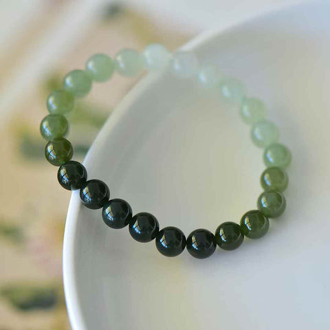 Gelang manik-manik gradien air jernih 8mm, termasuk ongkos kirim dan pajak.