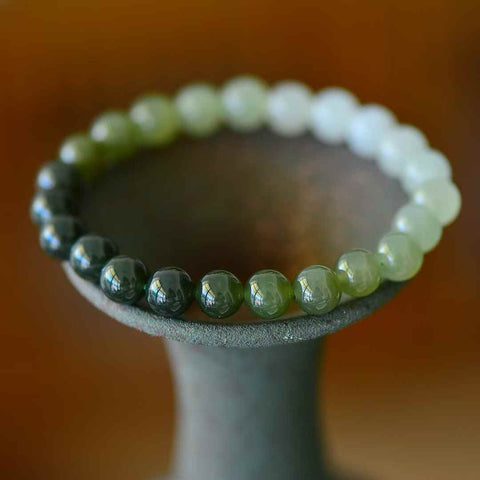 Gelang manik-manik gradien air jernih 8mm, termasuk ongkos kirim dan pajak.