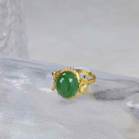11241-2# Cincin perak sterling S925 bertatahkan giok Hetian (batu lepas): 10*12 mm, termasuk ongkos kirim dan pajak.