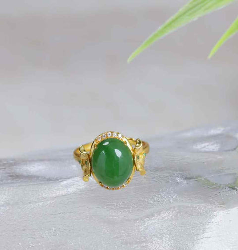 11241-2# Cincin perak sterling S925 bertatahkan giok Hetian (batu lepas): 10*12 mm, termasuk ongkos kirim dan pajak.