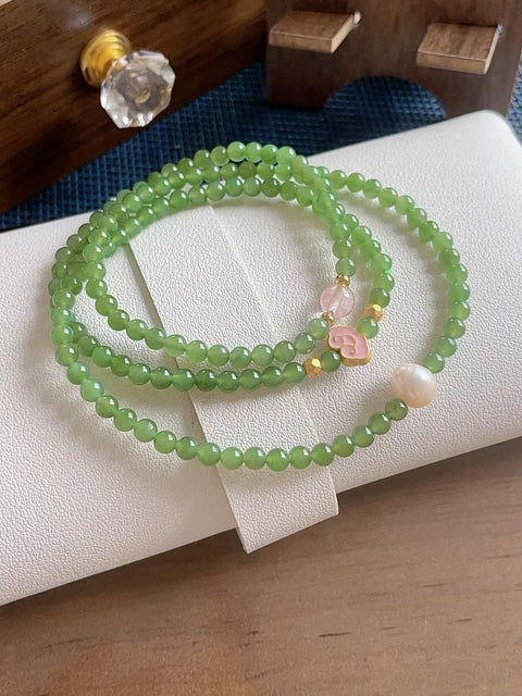 Gelang giok nefrit alami, material tambang lama, ukuran 0,4, termasuk ongkos kirim dan pajak.