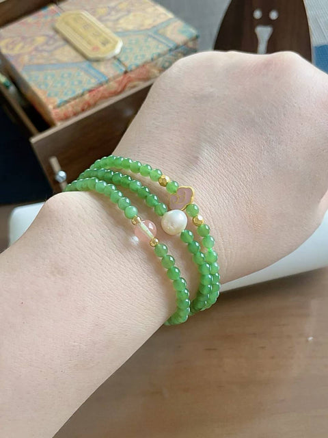 Gelang giok nefrit alami, material tambang lama, ukuran 0,4, termasuk ongkos kirim dan pajak.