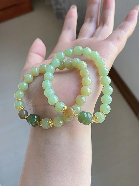 Gelang giok Hetian alami, material tambang lama, diameter 8mm, termasuk ongkos kirim dan pajak.