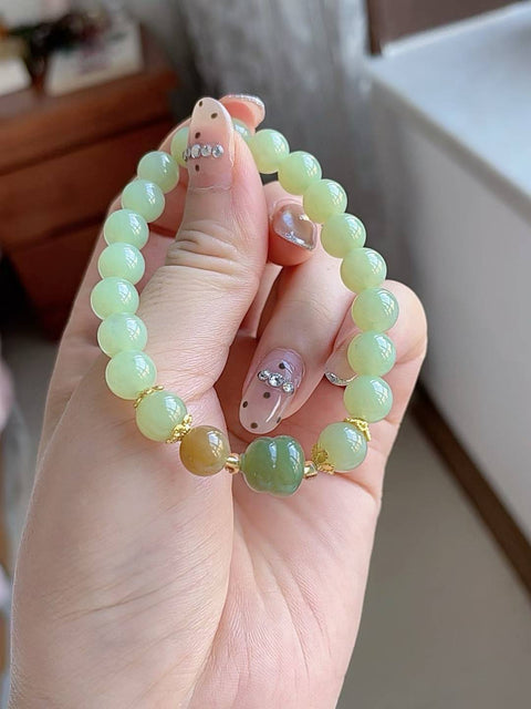 Gelang giok Hetian alami, material tambang lama, diameter 8mm, termasuk ongkos kirim dan pajak.