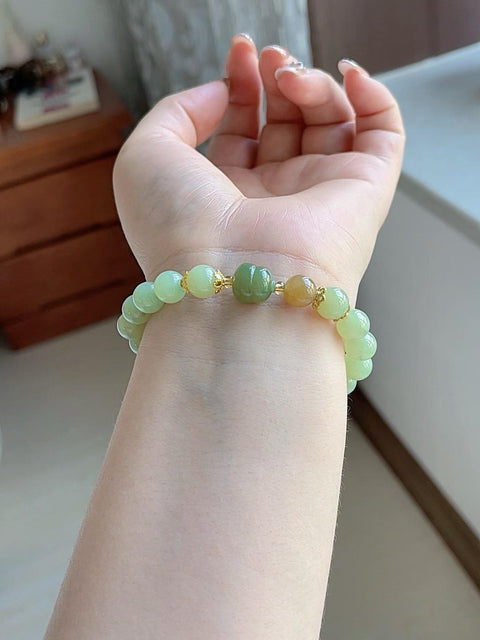 Gelang giok Hetian alami, material tambang lama, diameter 8mm, termasuk ongkos kirim dan pajak.