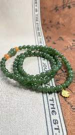 Gelang tiga untai giok Hetian (nefrit) yang indah, dipadukan dengan akik merah berkualitas tinggi, aksesori perak 925, ukuran: 6mm, termasuk ongkos kirim dan pajak.