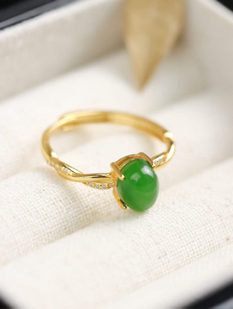 Cincin giok alami dari perak sterling 925, ukuran 6*8mm. Harga sudah termasuk ongkos kirim dan pajak.