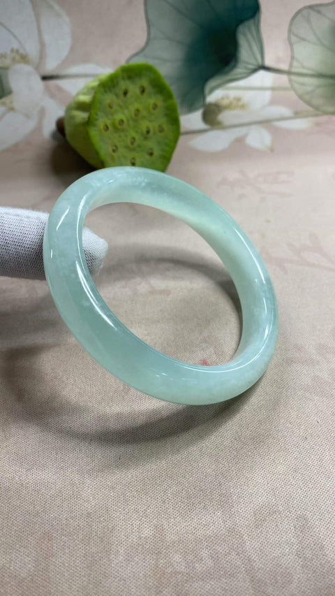 Giok Xiuyan yang istimewa – Jelly Biru Langit, gelang, berkilau dan biru es, diameter dalam: 60mm, lebar tepi: 12,2mm, termasuk ongkos kirim dan pajak.