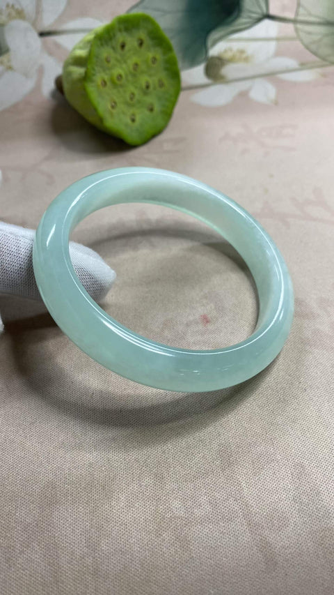 Giok Xiuyan yang istimewa – Jelly Biru Langit, gelang, berkilau dan biru es, diameter dalam: 60mm, lebar tepi: 12,2mm, termasuk ongkos kirim dan pajak.