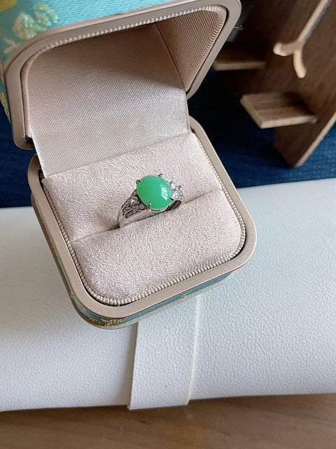 Cincin giok alami 💍 Bahan tambang kuno, tekstur halus dan hangat, tembus cahaya yang sangat baik, indah dan bergaya, dipasang pada perak 925, batu giok 1,0 mm, termasuk ongkos kirim dan pajak.