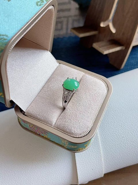 Cincin giok alami 💍 Bahan tambang kuno, tekstur halus dan hangat, tembus cahaya yang sangat baik, indah dan bergaya, dipasang pada perak 925, batu giok 1,0 mm, termasuk ongkos kirim dan pajak.