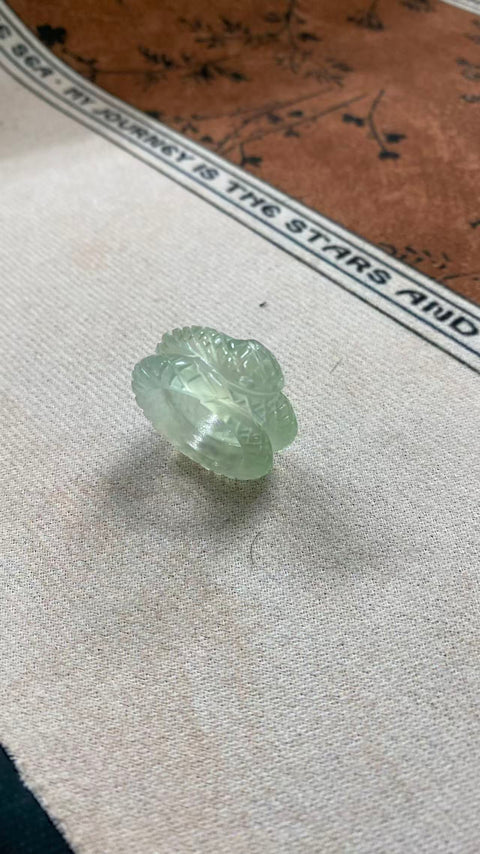 Kekayaan dan Kemakmuran Berlimpah: Cincin Giok Xiuyan Hijau Es yang Indah 💍, Ukuran: 18mm (lingkar), dapat digunakan sebagai liontin, termasuk ongkos kirim dan pajak.