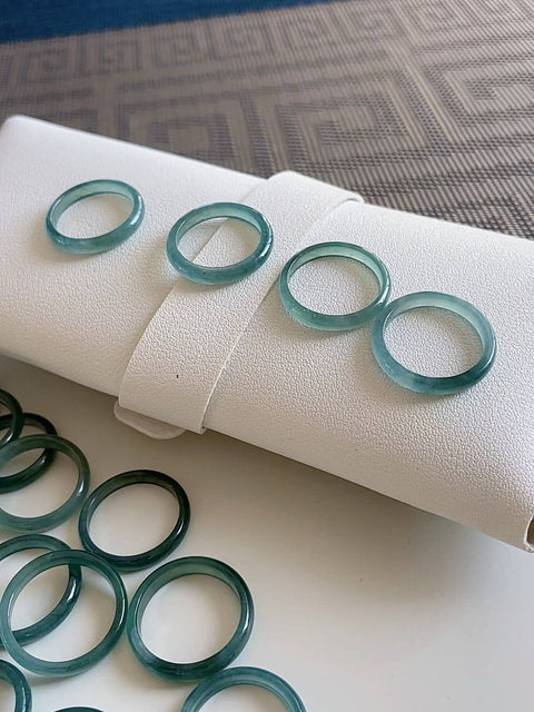 Cincin giok alami, material tambang kuno, tekstur halus dan hangat, tembus cahaya yang sangat baik, warna biru yang indah, ukuran: 14mm hingga 19,4mm, termasuk ongkos kirim dan pajak, nomor barang 202609161322