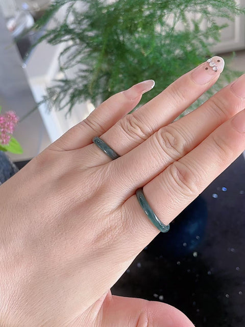 Cincin giok alami, material tambang kuno, tekstur halus dan hangat, tembus cahaya yang sangat baik, warna biru yang indah, ukuran: 14mm hingga 19,4mm, termasuk ongkos kirim dan pajak, nomor barang 202609161322