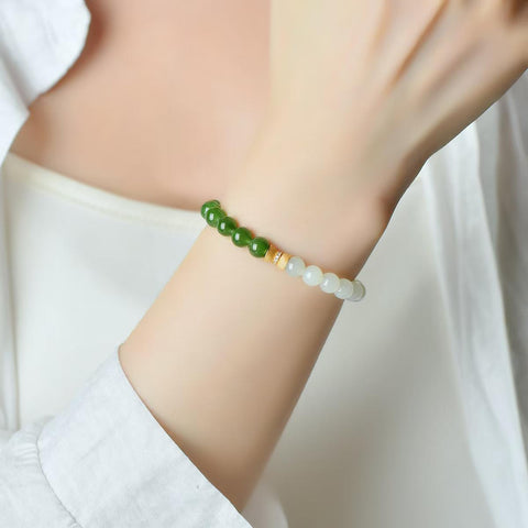 3422# Giok Hetian (giok putih) dipadukan dengan gelang pinggang ramping perak sterling S925 (6mm), termasuk ongkos kirim dan pajak.