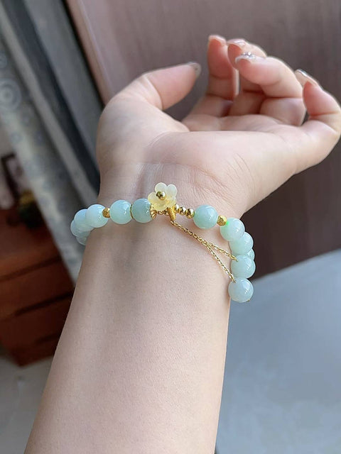 Gelang giok alami, material tambang lama, diameter 8mm. Harga sudah termasuk ongkos kirim dan pajak.