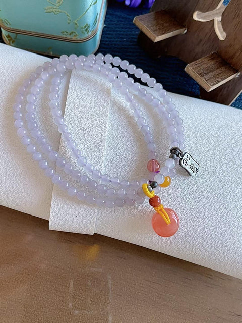 Gelang giok ungu keabu-abuan Hetian, terbuat dari material tambang lama, dipadukan dengan amber dan akik merah, ukuran 0,4, termasuk ongkos kirim dan pajak.