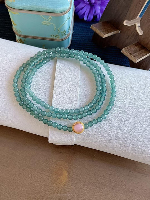 Gelang giok air biru alami, material tambang kuno, ukuran 0,4, termasuk ongkos kirim dan pajak.