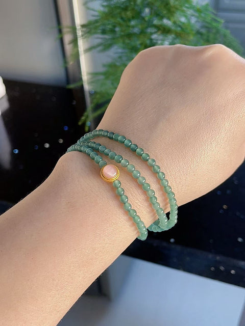 Gelang giok air biru alami, material tambang kuno, ukuran 0,4, termasuk ongkos kirim dan pajak.