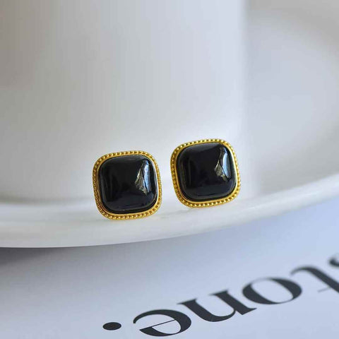 【Nama】Anting Stud Persegi Perak Sterling S925 Bertatahkan Giok Hetian  【Nomor Barang】8821-2# 【Spesifikasi】Batu Mentah: 10×10 cm Termasuk ongkos kirim dan pajak