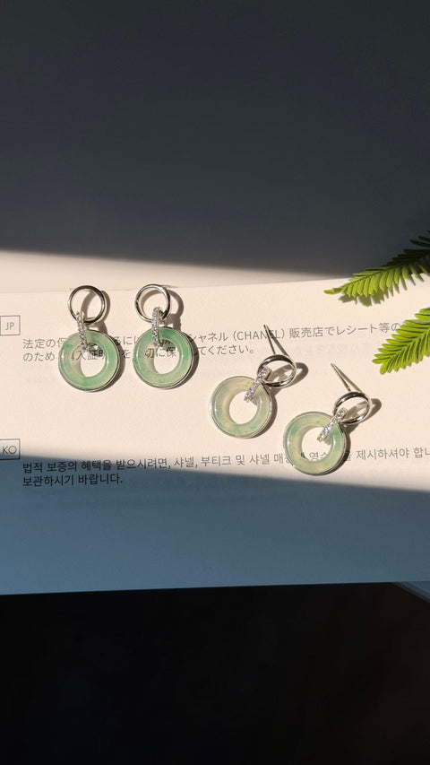 Anting-anting gesper pengaman giok Afrika, termasuk ongkos kirim dan pajak, nomor barang 202610311326