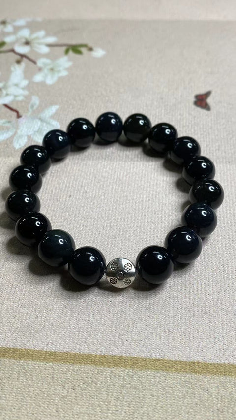 Gelang Hijau Minyak Tinta Giok Cui Giok Alami dengan aksesoris Gelang Hijau Minyak Tinta Giok Ukuran 11mm baik-baik saja dan hangat Sudah termasuk pajak pengiriman.