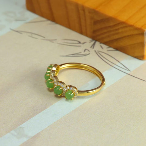 Cincin Bulat Berbentuk Drum dengan Batu Giok Hetian Bertatahkan Perak S925 - 11578-2# Spesifikasi Batu: 3*3. Gratis ongkos kirim dan pajak.