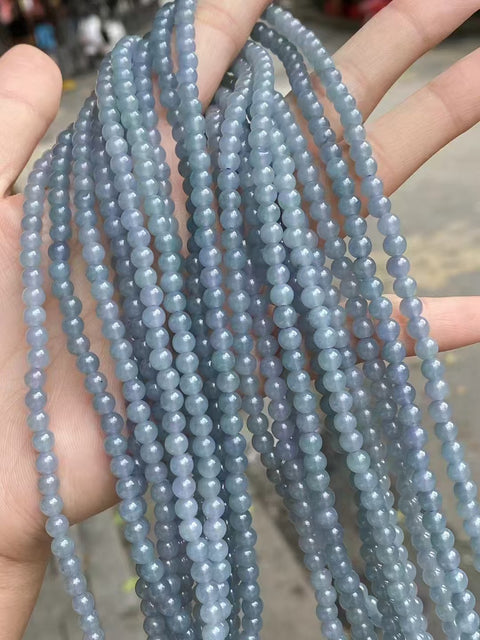 Kalung Air Biru Giok Alami Giok berair dan tembus cahaya & kepala air dengan kualitas penuh yang luar biasa Termasuk ongkos kirim dan pajak