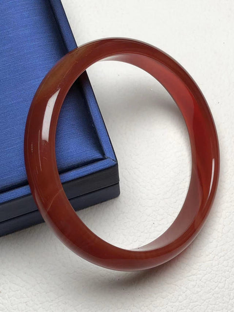 Gelang Ruyi batu akik merah, kualitas giok halus tidak ada yang lain; pola alami dinamis alami &nbsp; Ukuran sekitar: 60.5-11.8-6.5mm 🎁 harga khusus sangat murah Diharapkan pola alami acak Termasuk pajak pengiriman Oh!