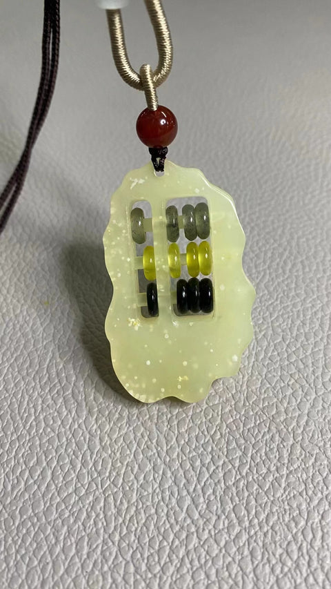 Liontin Sempoa Giok Cui Giok Alami Baru Giok Cui Giok halus dan hangat, gaya yang indah Ukuran 53 * 33mm Termasuk pajak pengiriman