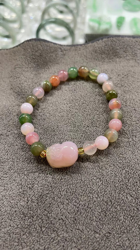 Gelang Gelang Batu Akik Alami Warna dan tekstur yang indah Termasuk pajak pengiriman.