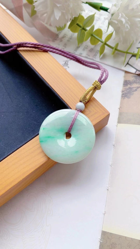 Liontin Perdamaian Jadeite Alami Bahan Pit Tua Bahan Hangat Halus Ukuran Kepala Penuh 3.6 Termasuk Pajak Pengiriman