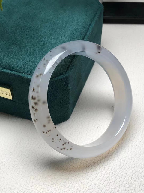 Gelang Selada Air Batu Akik Alami Ukuran 58 * 16 * 8mm Gaya Giok khusus adalah semua pola alami acak Pajak pengiriman sudah termasuk.
